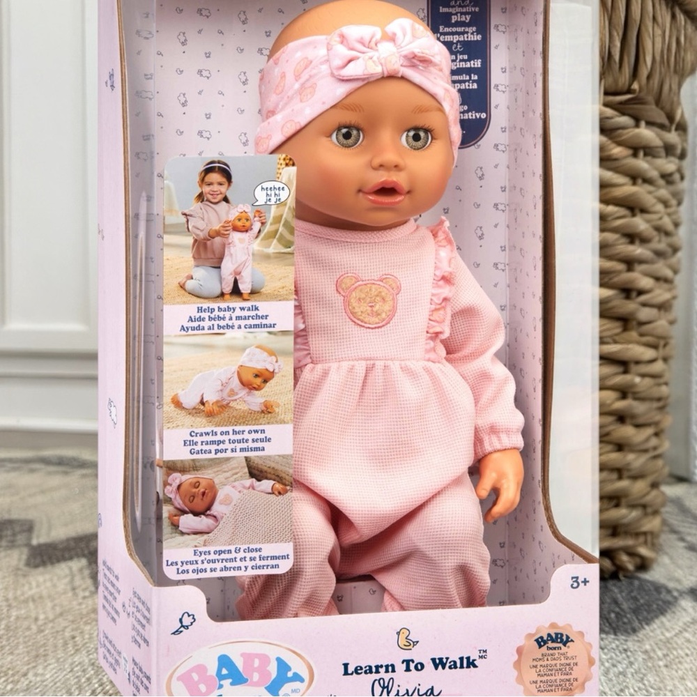 New Baby Born Realistic Dolly Walk, Crawl, Talk, Eyes Open & Close